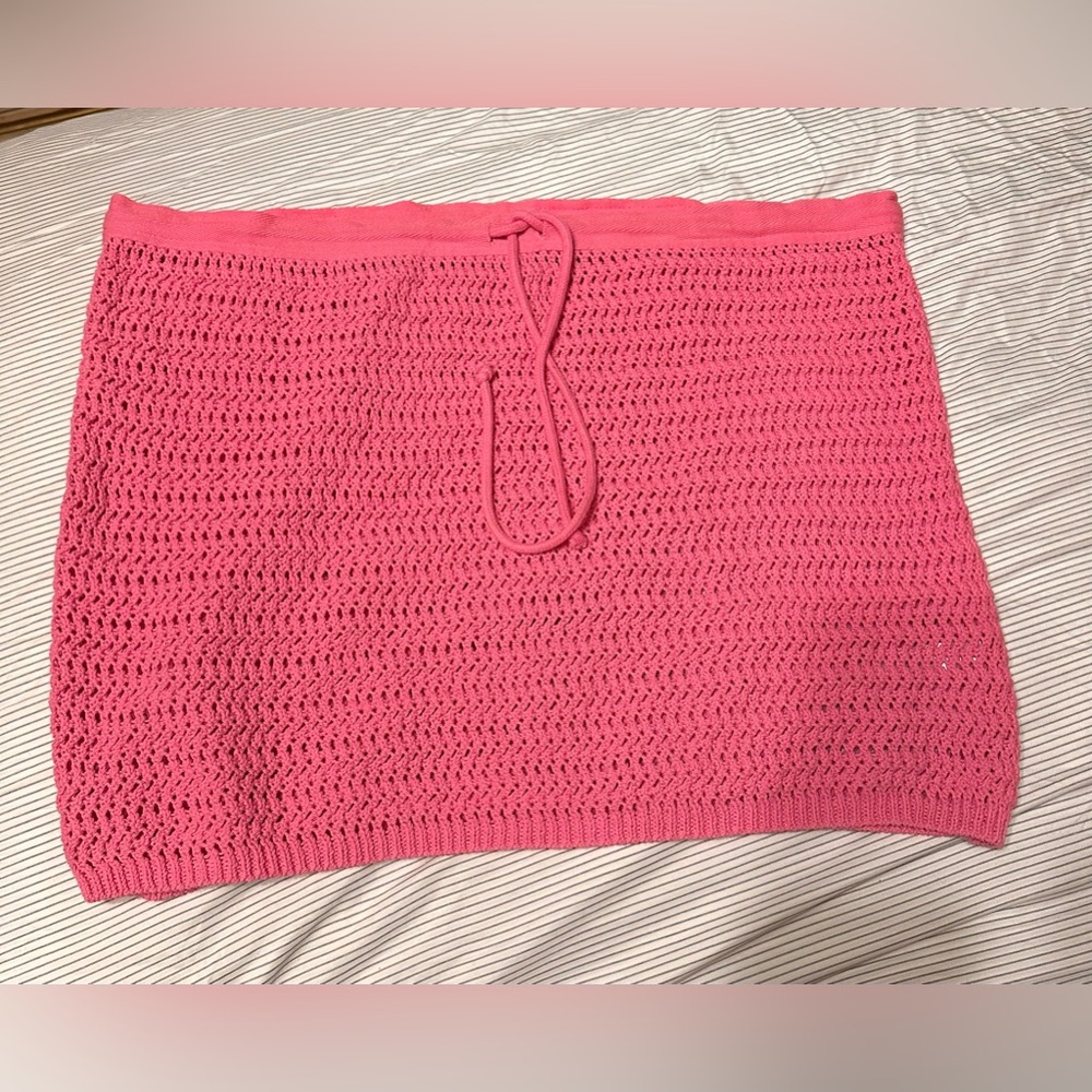Free People Beach crochet pink skirt